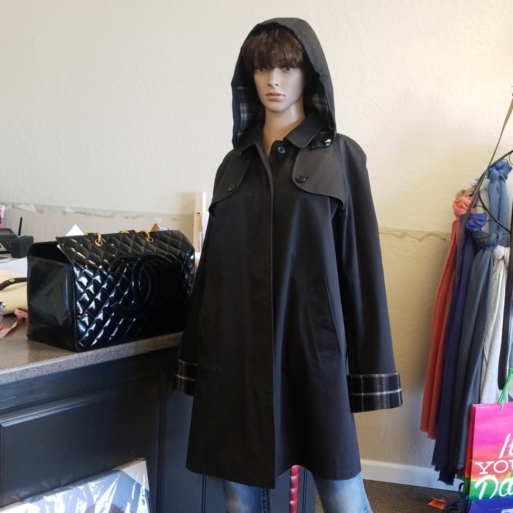 Burberry hooded trench coat Vintage